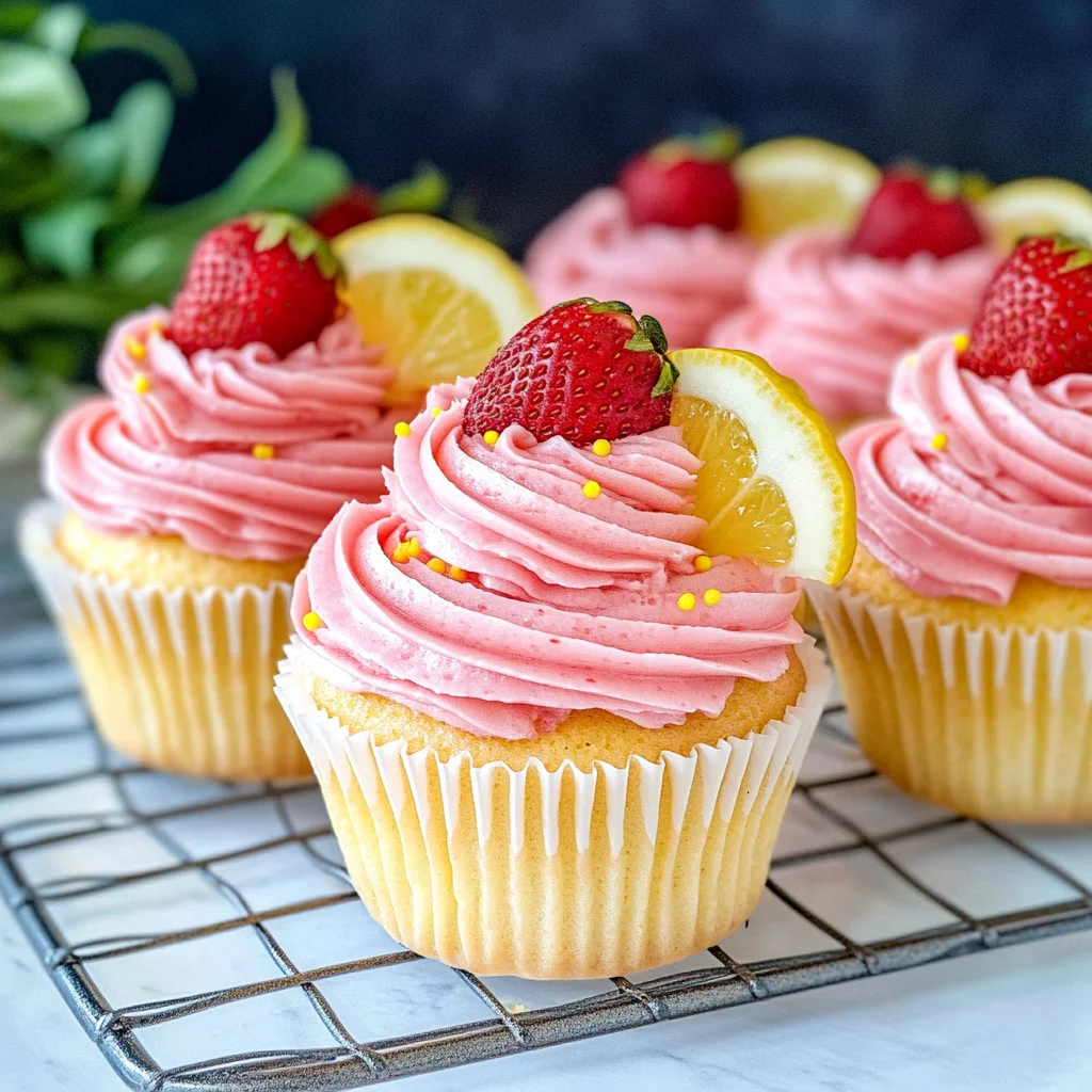 Strawberry Lemonade Cupcakes