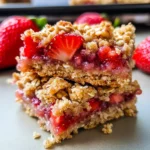 Strawberry Oatmeal Crumble Bars