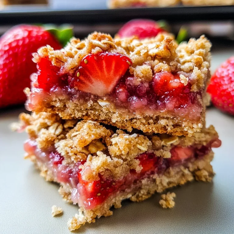 Strawberry Oatmeal Crumble Bars