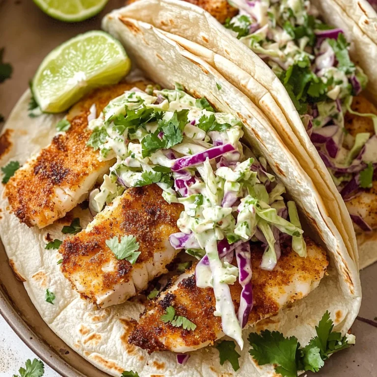 Air Fryer Fish Tacos with Cilantro Lime Slaw