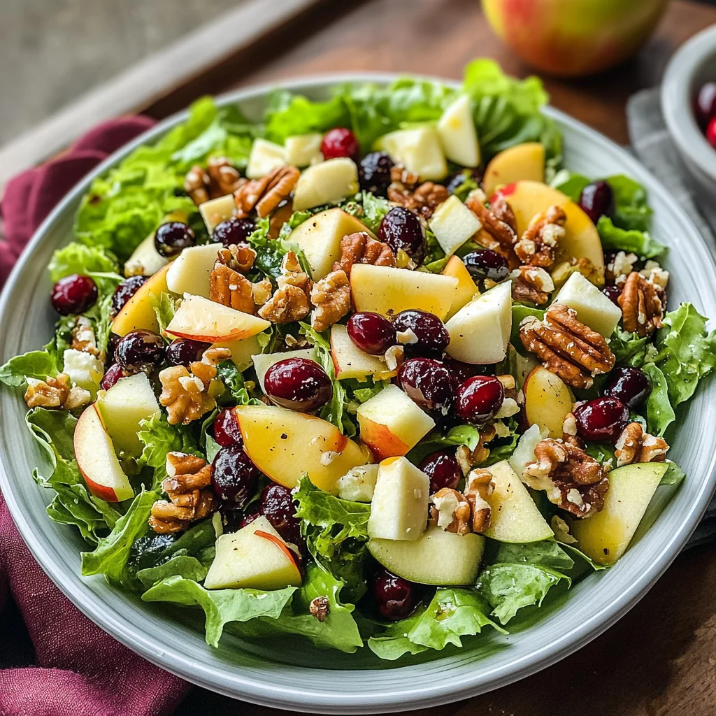 Apple Cranberry Salad with Turkey and Apple Cider Vinaigrette Recipe
