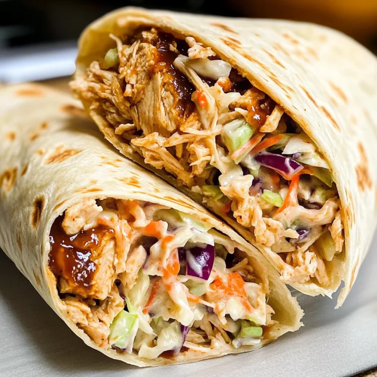 BBQ Chicken Coleslaw Wraps