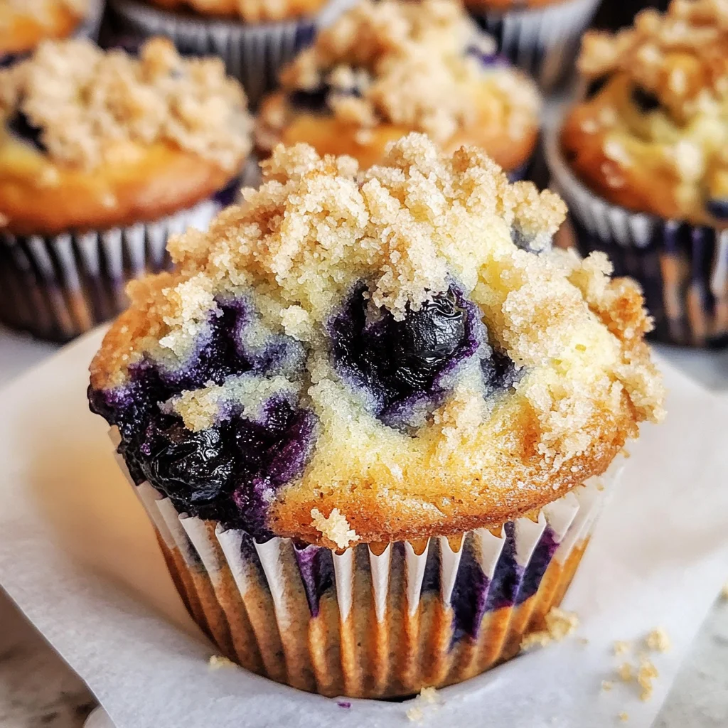 Bakery Style Blueberry Muffins