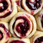 Cherry Cinnamon Rolls with Homemade Filling