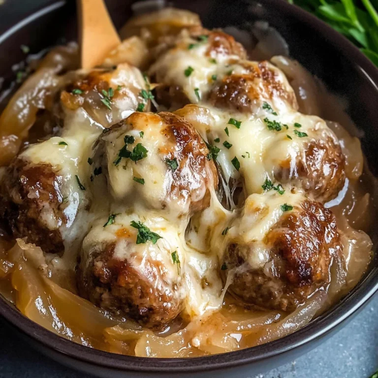 Crock Pot French Onion Meatballs