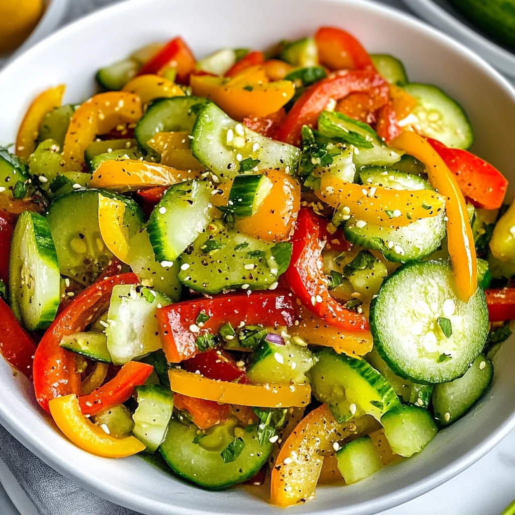 Cucumber Sweet Pepper Salad (TikTok Viral Recipe)