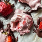 Easy Frozen Strawberry Yogurt Clusters