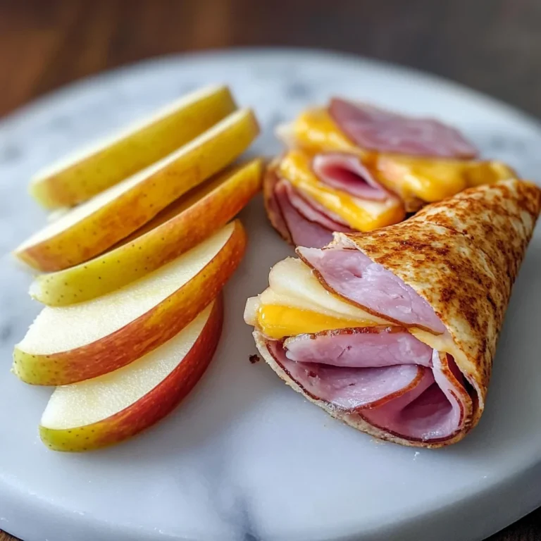 Ham, Apple and Cheese Wraps