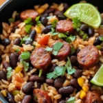 Hearty Black Beans and Rice with Sausage