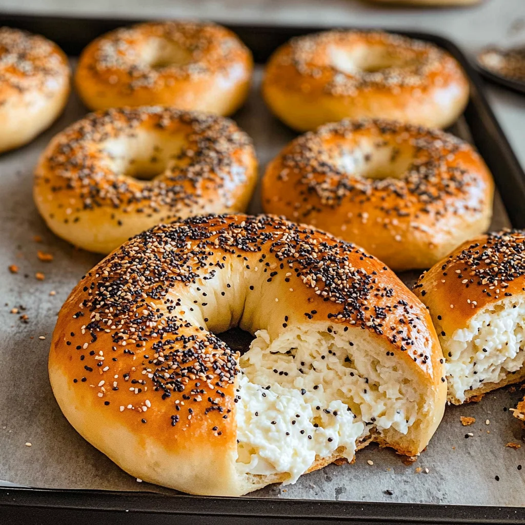 High Protein Cottage Cheese Bagels