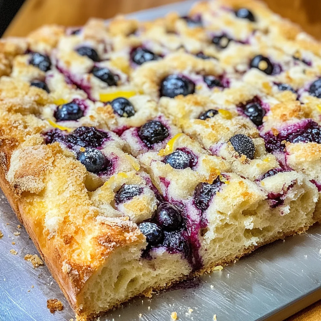 Lemon Blueberry Sourdough Focaccia