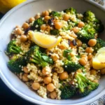 Lemon Couscous with Roasted Broccoli and Chickpeas