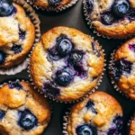 Low-Sugar Blueberry Protein Muffins with Sourdough Discard