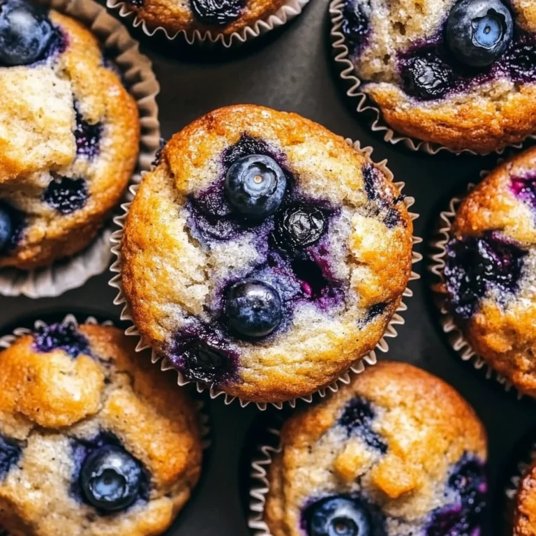 Low-Sugar Blueberry Protein Muffins with Sourdough Discard