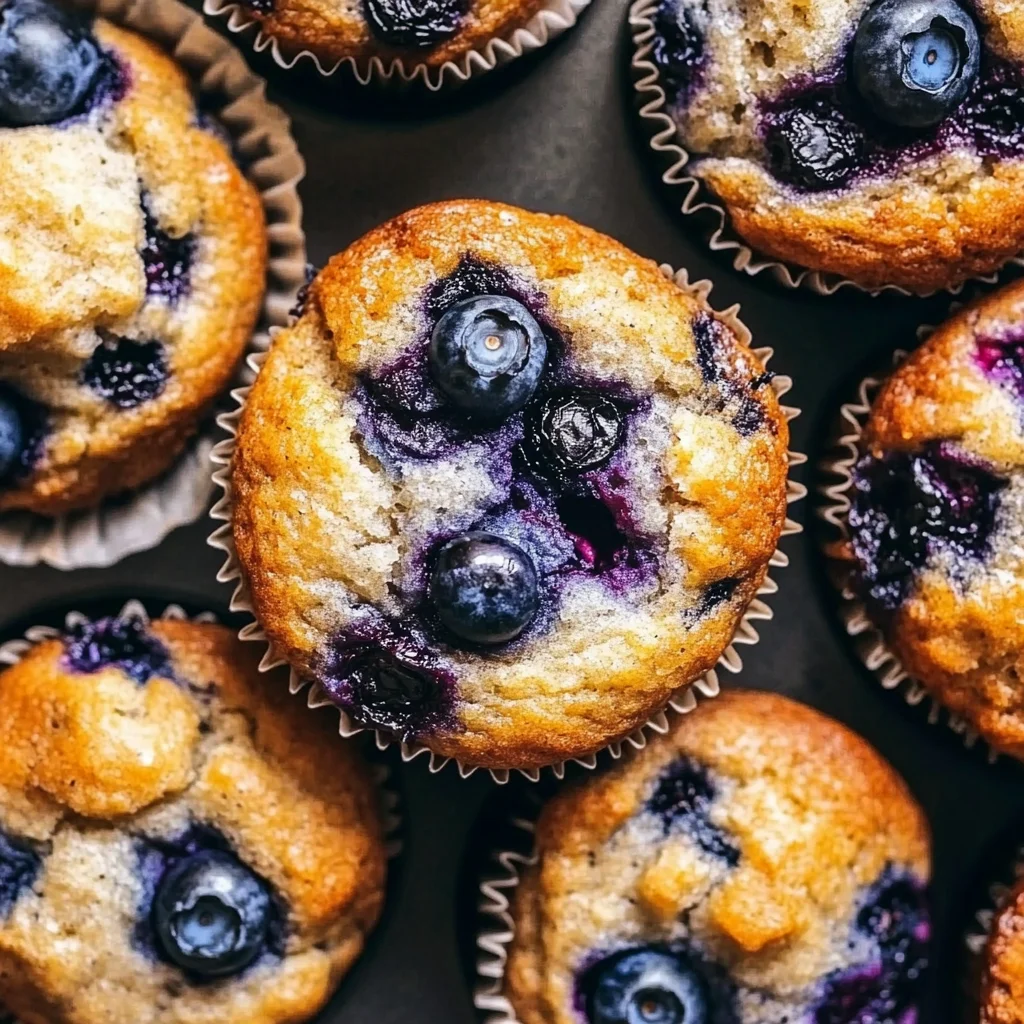 Low-Sugar Blueberry Protein Muffins with Sourdough Discard