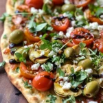 Mediterranean Naan Bread Pizza