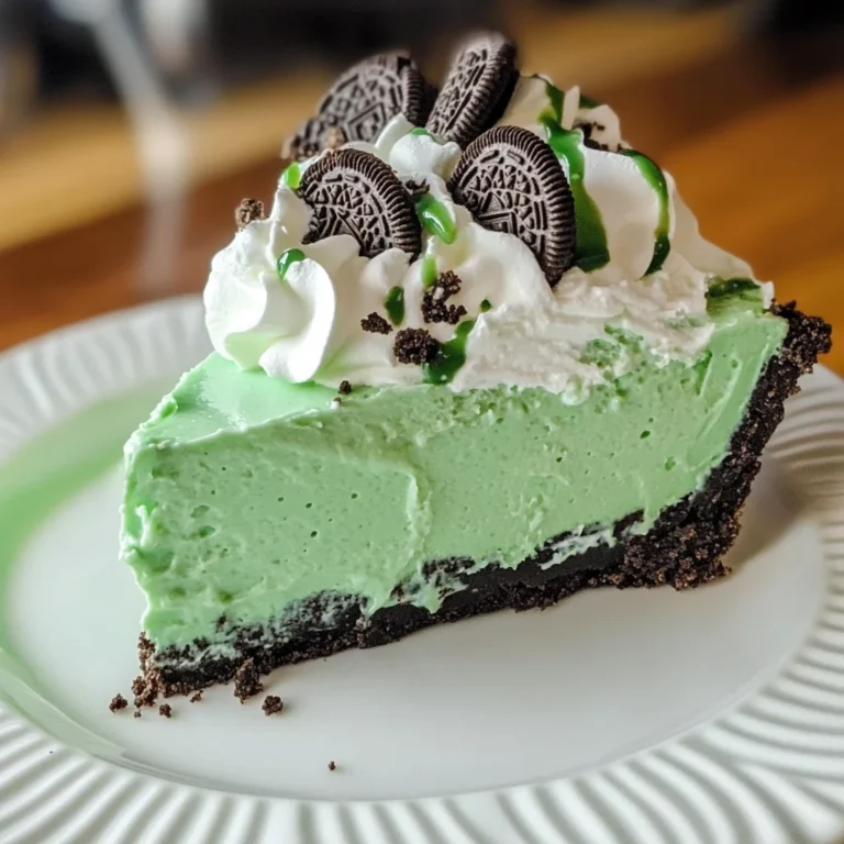No Bake Grasshopper Pie