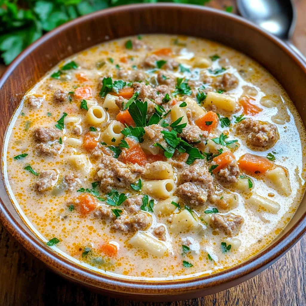 Parmesan Italian Sausage Ditalini Soup