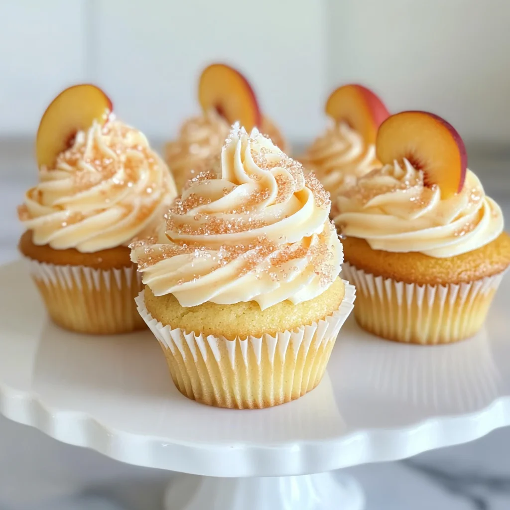 Peach Bellini Cupcakes
