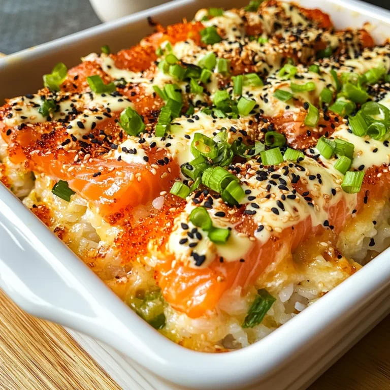 Spicy Salmon Sushi Bake