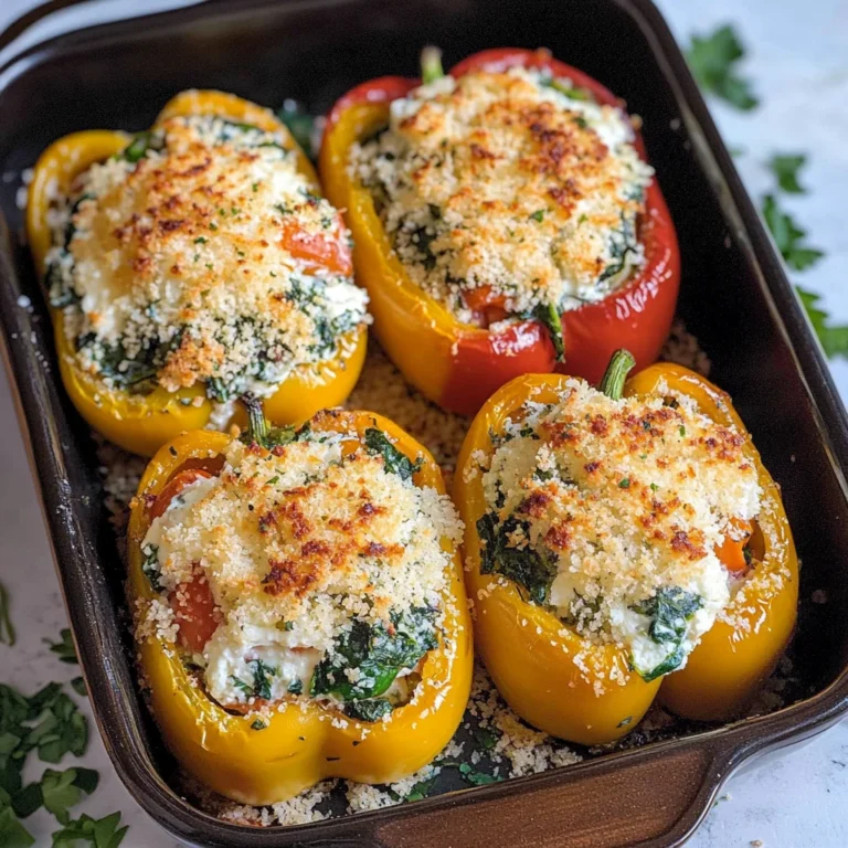 Spinach Ricotta Stuffed Peppers