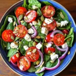 Spinach Tomato Salad with Feta Cheese