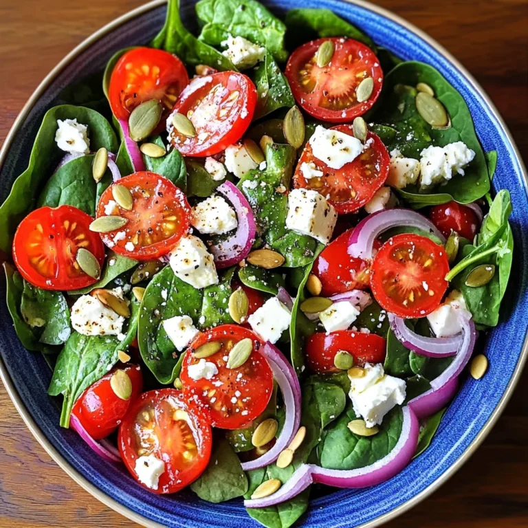 Spinach Tomato Salad with Feta Cheese