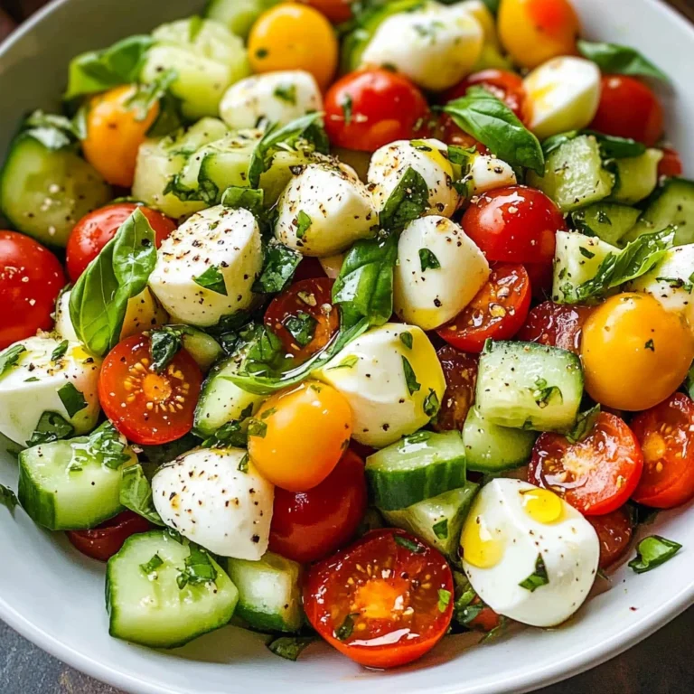 Tomato Cucumber Mozzarella Salad