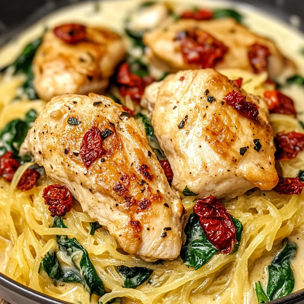 Tuscan Chicken and Spaghetti Squash Recipe