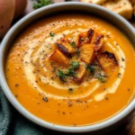 Apple Cheddar Sweet Potato Soup