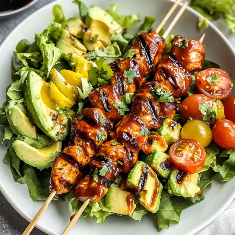BBQ Chicken Skewer Salad