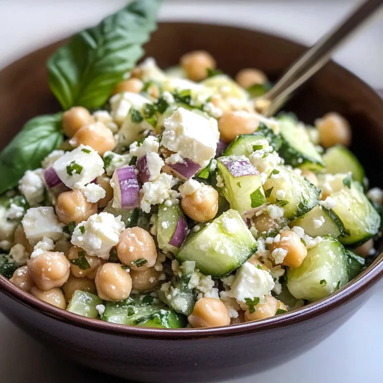 Chickpea Feta Cucumber Salad