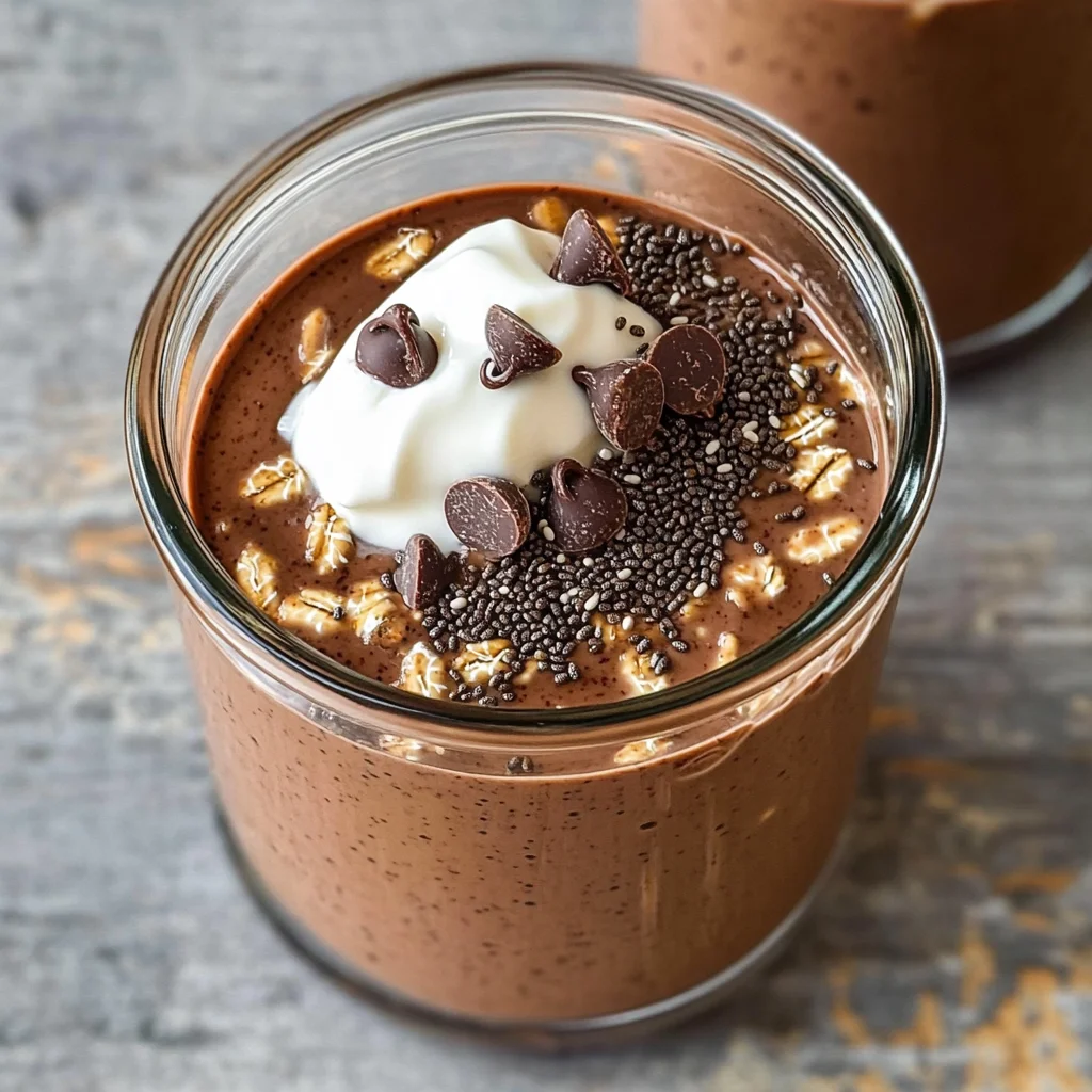 Chocolate Protein Overnight Oats