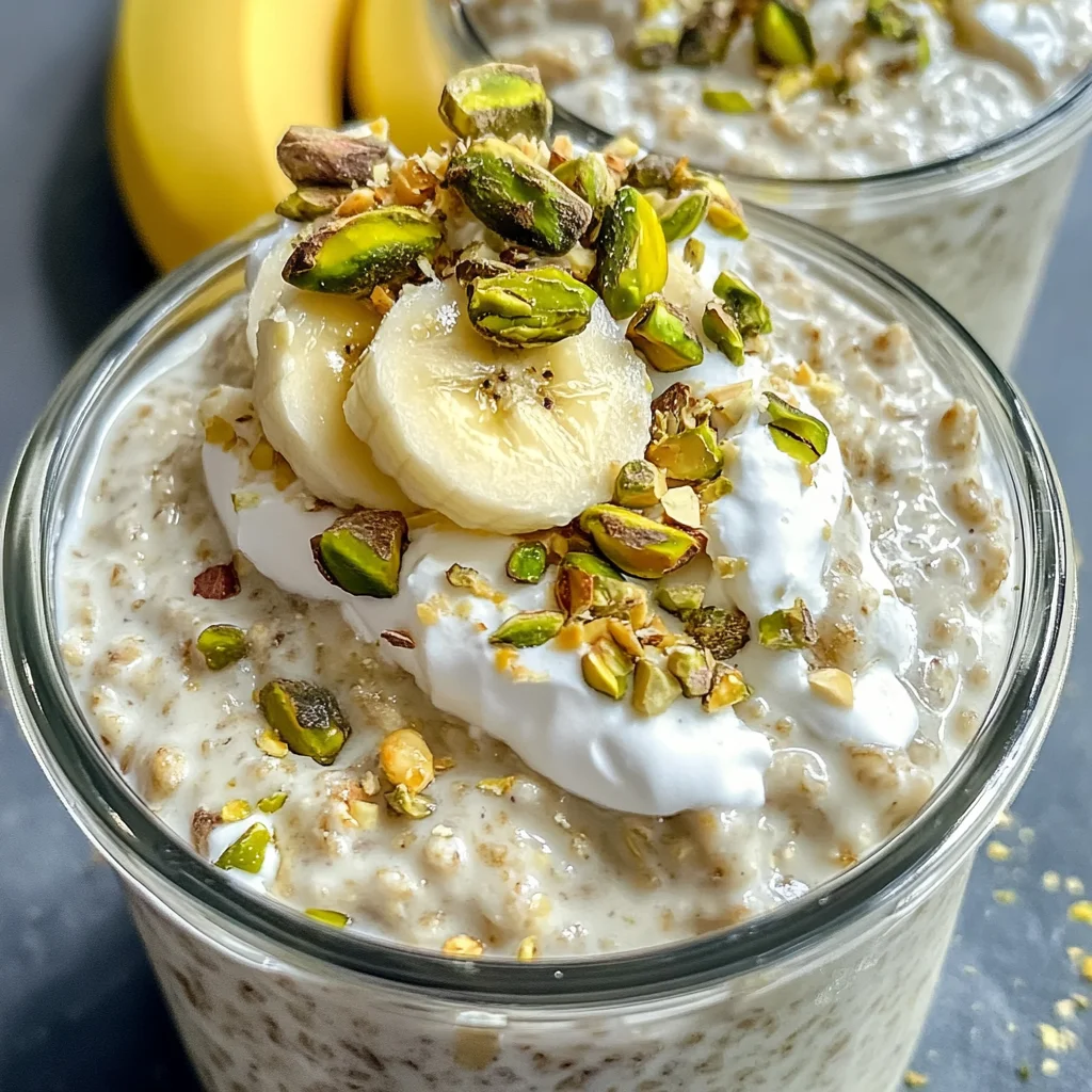 Creamy High Protein Pistachio Pudding Overnight Oats