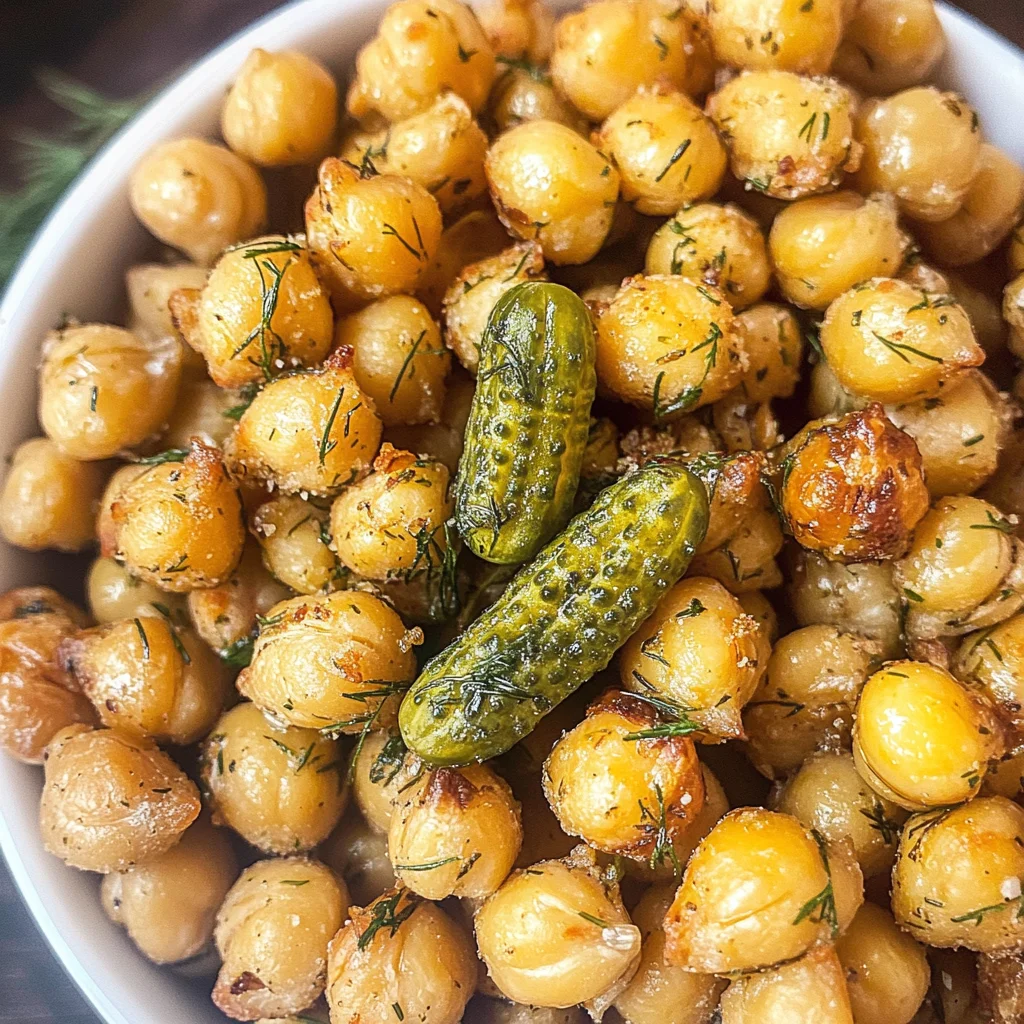 Dill Pickle Roasted Chickpeas
