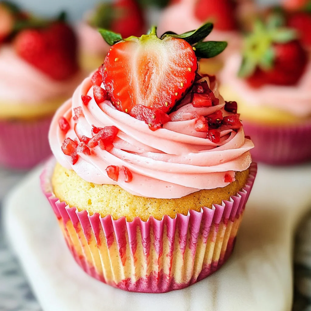 Fresh Strawberry Cupcakes
