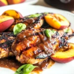 Grilled Bourbon Peach BBQ Chicken