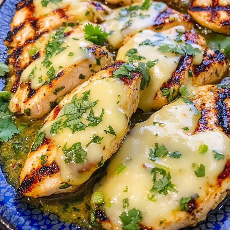 Grilled Salsa Verde Chicken with Pepper Jack