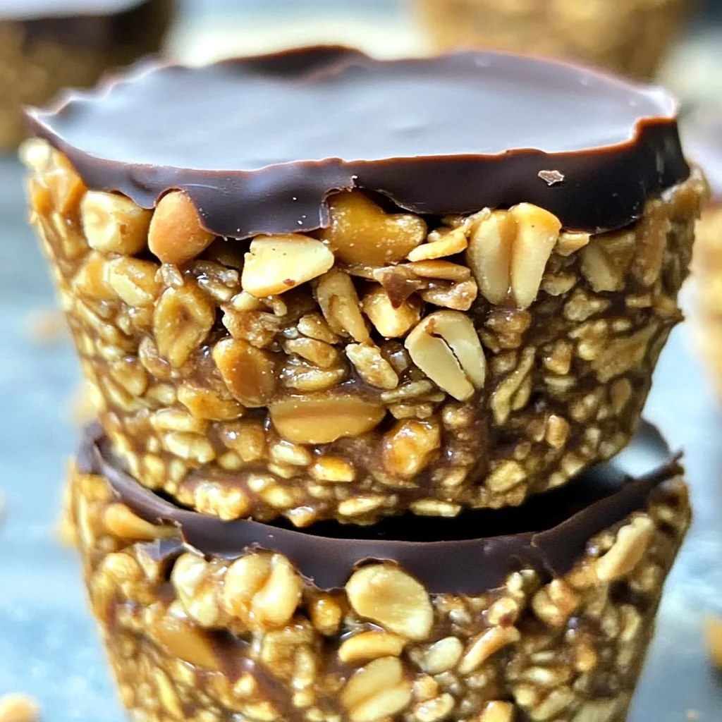 No Bake Peanut Butter Granola Cups