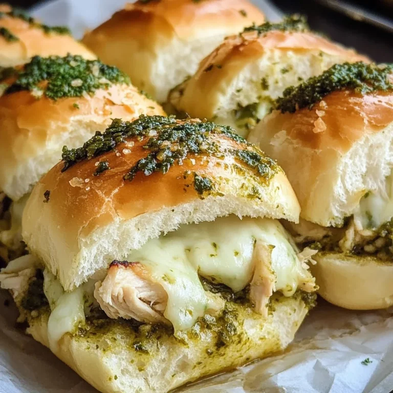 Pesto Chicken Pull Apart Sliders