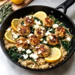 Rosemary & Lemon Chicken Meatball Skillet