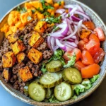Sweet Potato Burger Bowl
