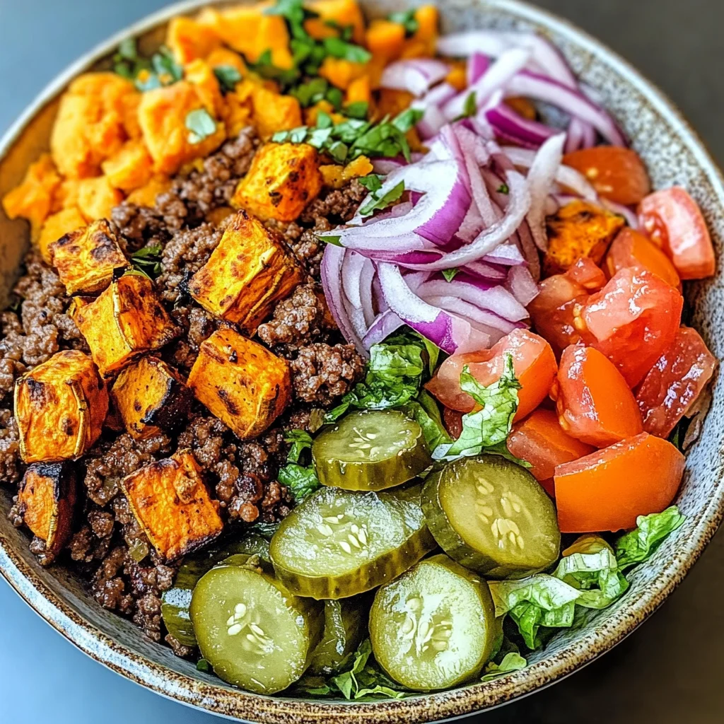 Sweet Potato Burger Bowl