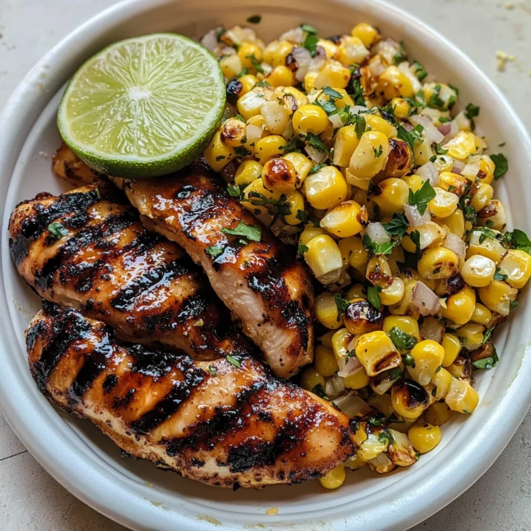 Grilled Hot Honey Chicken with Lime Corn Salad