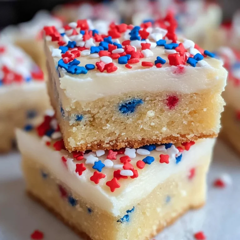 Patriotic sugar cookie bars