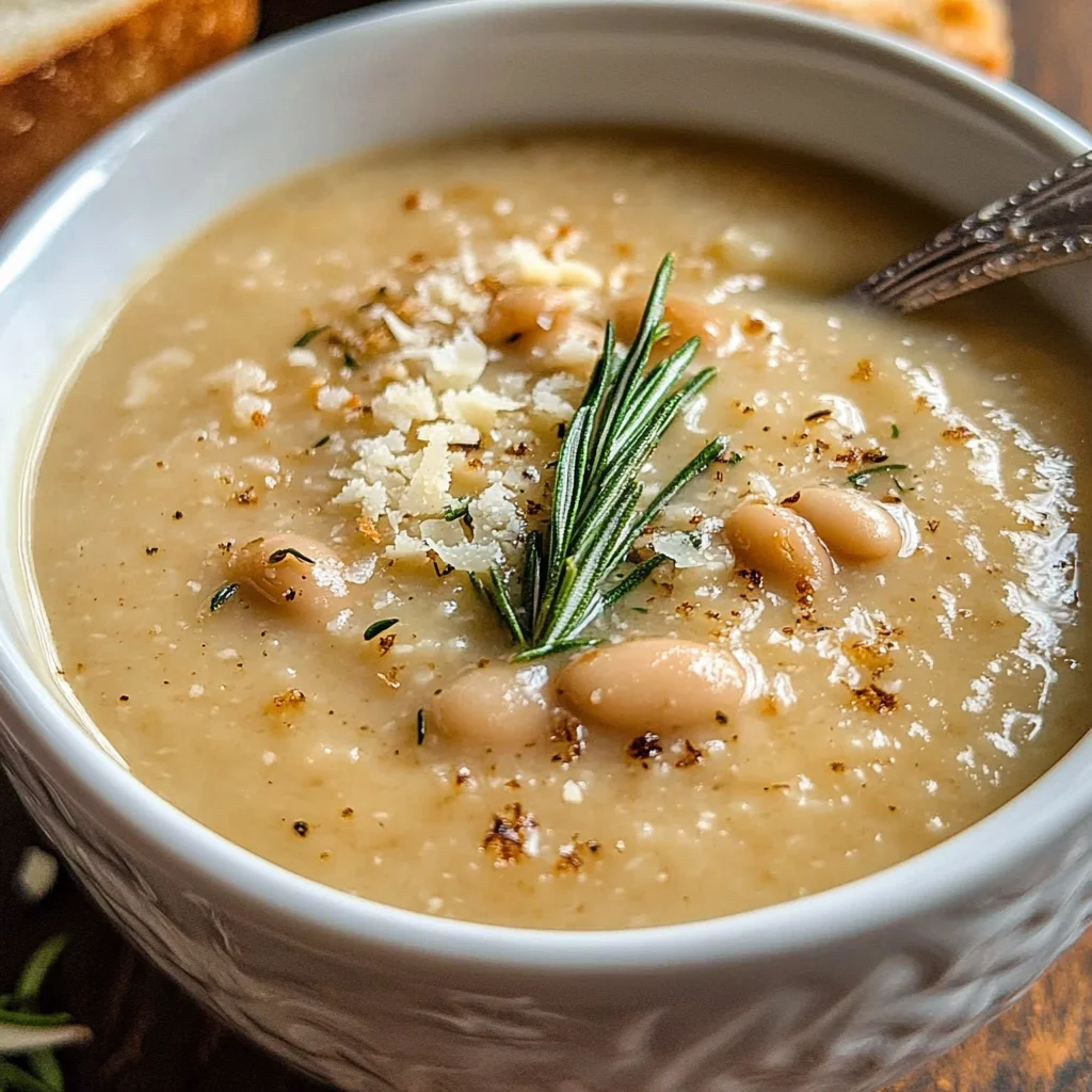 Rosemary Roasted Garlic Bean Soup